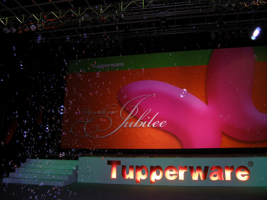 Bubble machines  at a corporate event