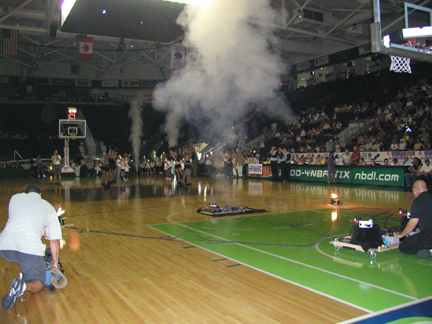 CO2 jets for sports intro NBA
