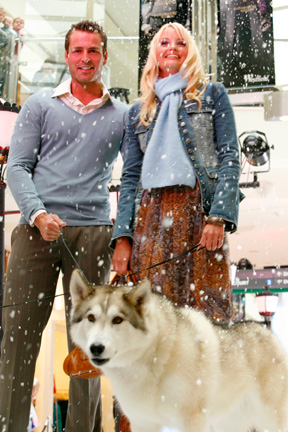 snow at a mall