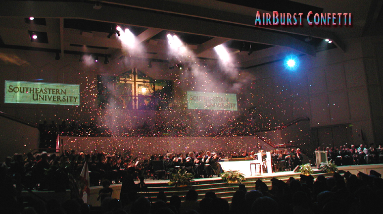 air burst confetti event