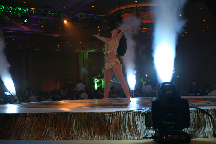 cryofx co2  jets  at a corporate event
