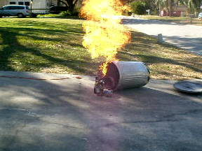 propane stunt dump tank flame system