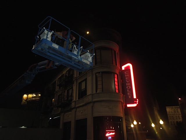 Zigmont installing snow machines at Disney Hollywood Studios 