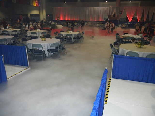 Low Fog Generator  at gasparilla 2012 coronation