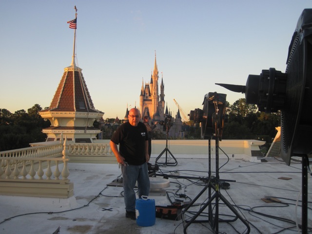 zigmont working on disney main street usa snow machines