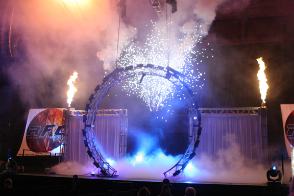 fireflys ppropane cannons at SPORT FX EVENT