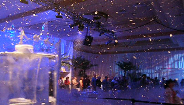 indoor Snow machine party