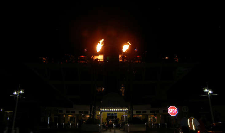 drangonfly propane flame system on a roof top