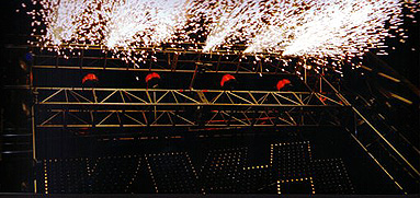 indoor pyrotechnics kiss sign