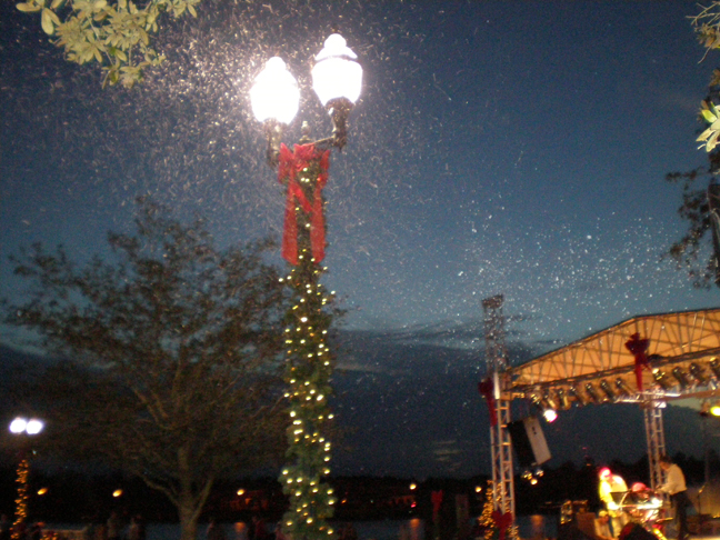 fake snow  machines snow falling