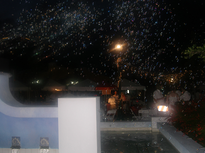 bubbles at an event