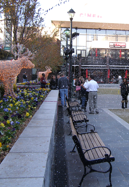 snow machines at an event