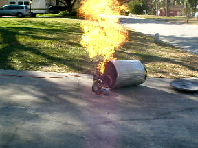 propane stunt dump tank flame system