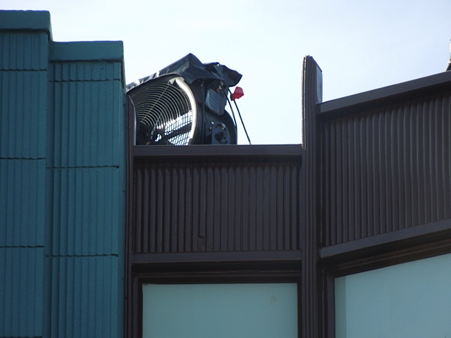 fake snow machines roof top disney