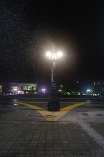 snow lamp post snow machine