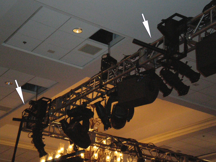 confetti cannon in truss
