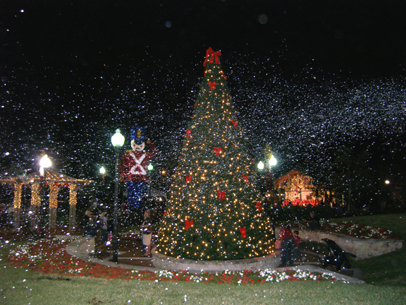 fake snow   Royal Palm Beach festival of Lights snow machine rental