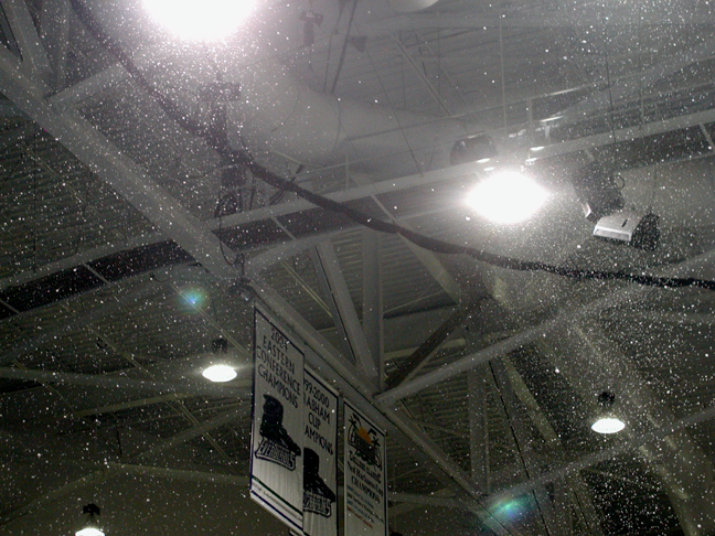 sports arena snowfalling FX