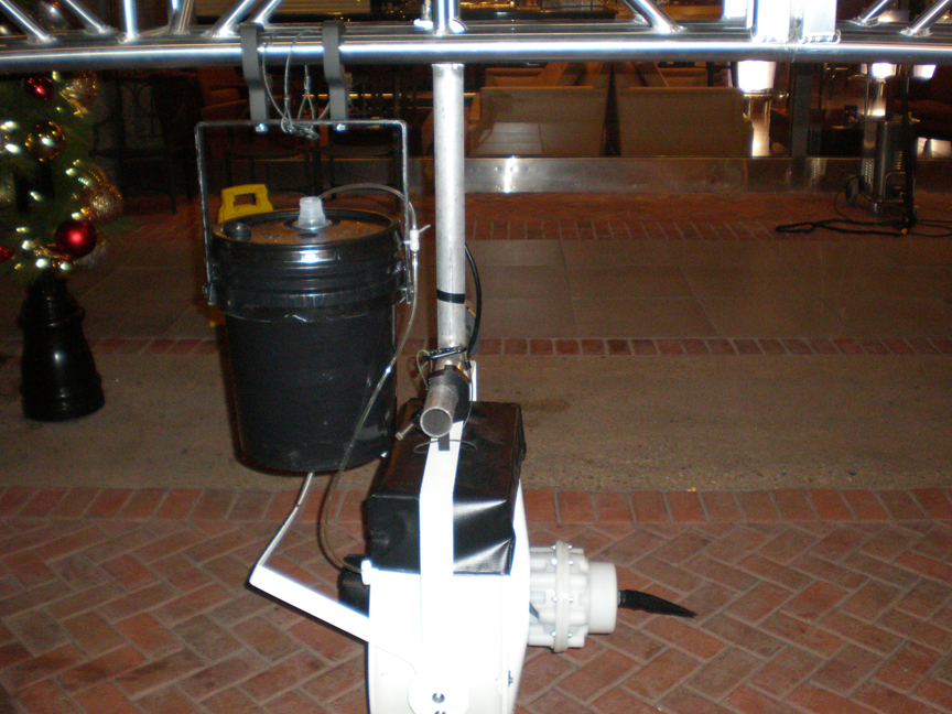 T 1500 snowmasters snow machine on a drop down T