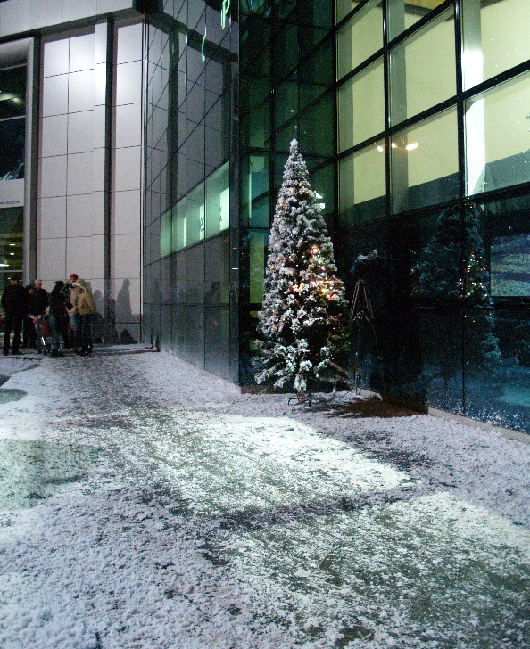 snowcel applied on a street