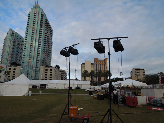 fake snow machines t 1000's on tripods