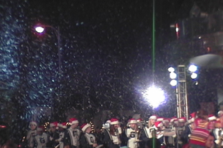 holiday tree lighting snow event